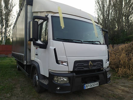 Производство и замена лобового стекла триплекс на грузовике Renault D 7,5 в Никополе (Украина).
