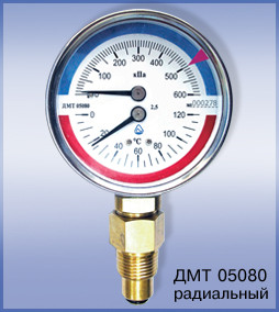 Манометри з термометром ДМТ( термоманометр)