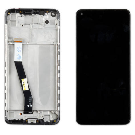 Дисплей XIAOMI Redmi Note 9 (2020) c чорним тачскріном і чорною рамкою, фото 1