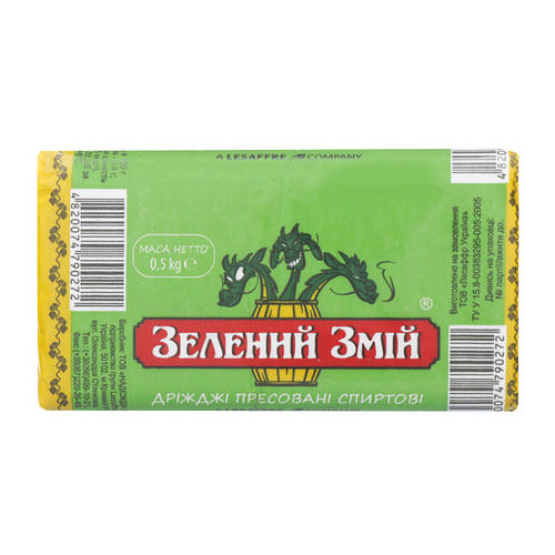 Купить Дрожжи прессованные спиртовые "Зелёный змей" 500г, цена 30 грн ...