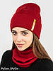 Якісна Стильна зимова жіноча шапка на флісі, фото 6