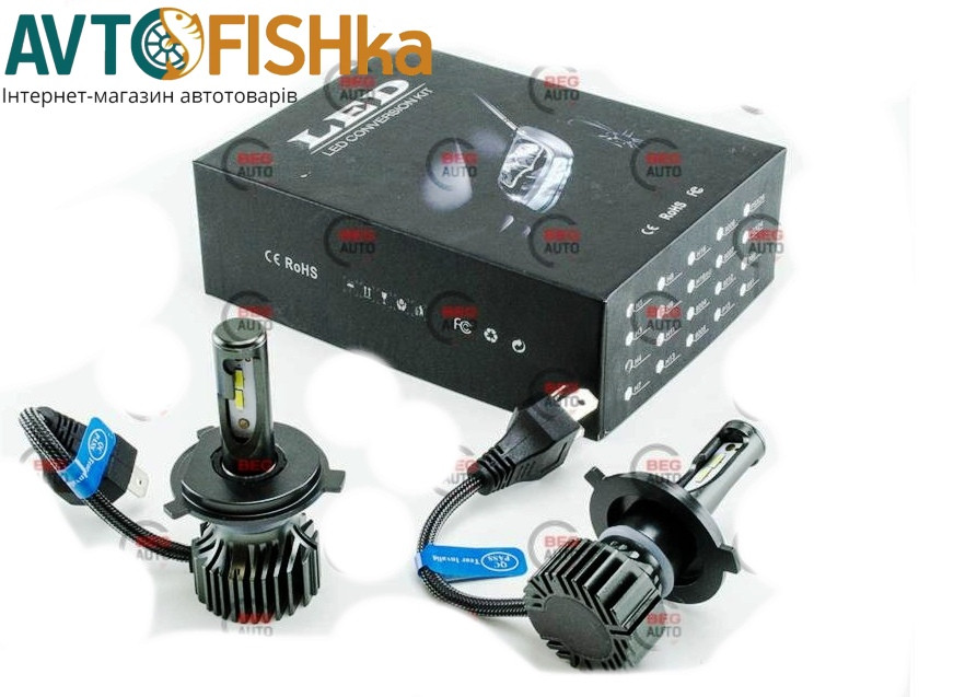 Світлодіодні лампи F3 LED H4 12 V-24 V 5500 K радіатор