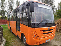 Производство и замена лобового стекла триплекс на автобусе ЗАЗ IVAN А08 в Никополе (Украина). 7
