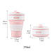 Складна силіконова термо-чашка з кришкою Collapsible Coffe Cup 350 ml, кружка для подорожей, Сірий, фото 11