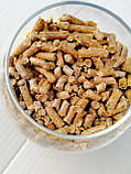 Наповнювач для тварин, пелети деревні фасовані в мішки по 15 кг екологічне біопаливо з хвої, фото 10