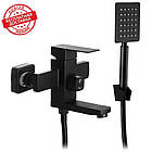 Змішувач для ванни Mixxus Kub 009 Euro Black, фото 2