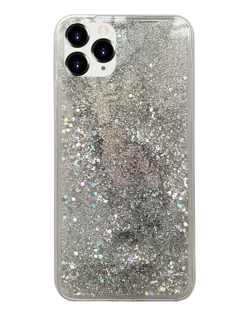 Чохол Silicone з Блискітками для iPhone 12 Pro (01) Silver срібний