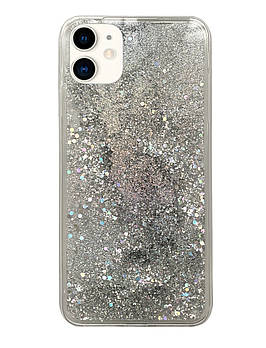 Чохол Silicone з Блискітками для iPhone 11 (01) Silver срібний