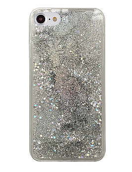 Чохол Silicone з Блискітками для iPhone 7 (01) Silver срібний