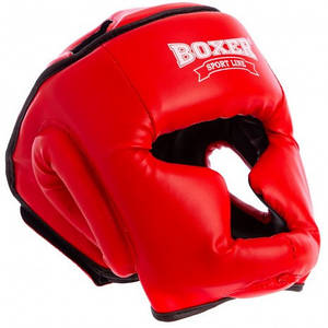 Шолом тренувальний карате BOXER Еліт L шкірвініл червоний