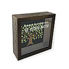 Дерев'яна копілка (скарбничка) 20х20 см Бажання, що сповнюється хркп0028бу, фото 2