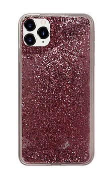 Чохол Silicone з Блискітками для iPhone 12 Pro (02) Rose рожевий