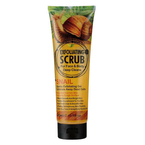 Скраб для обличчя і тіла Wokali Snail Face and Body Exfoliating Scrub 320мл