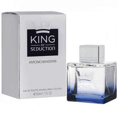 Популярний аромат для чоловіків ANTONIO BANDERAS King of Seduction 50 ml оригінал,  деревні фужерні парфуми