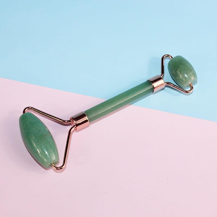 Масажер ролер для обличчя зелений нефрит, фото 1