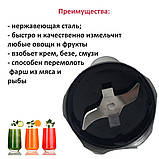 Блендер подрібнювач ручний погружний кавомолка з чашею Rainberg RB-6212 7в1 1000 Вт багатофункціональний, фото 2