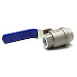 Кран кульовий із нержавіючої сталі (AISI 304) 1 дюйм з фум-стрічкою, фото 3