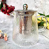 Чайник для заварювання чаю 600 мл Edenberg EB-19062 Чайник заварник скляний із неіржавким ситом, фото 2