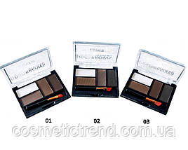 Тіні для брів з воском набір DoDo Girl Pro Brows Powder With Wax BP013-01, фото 3