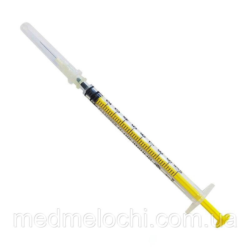 Шприц інсуліновий 1,0 мл зі знімною голкою 27G (0,4 х 13 мм.), U-100 ALEXPHARM