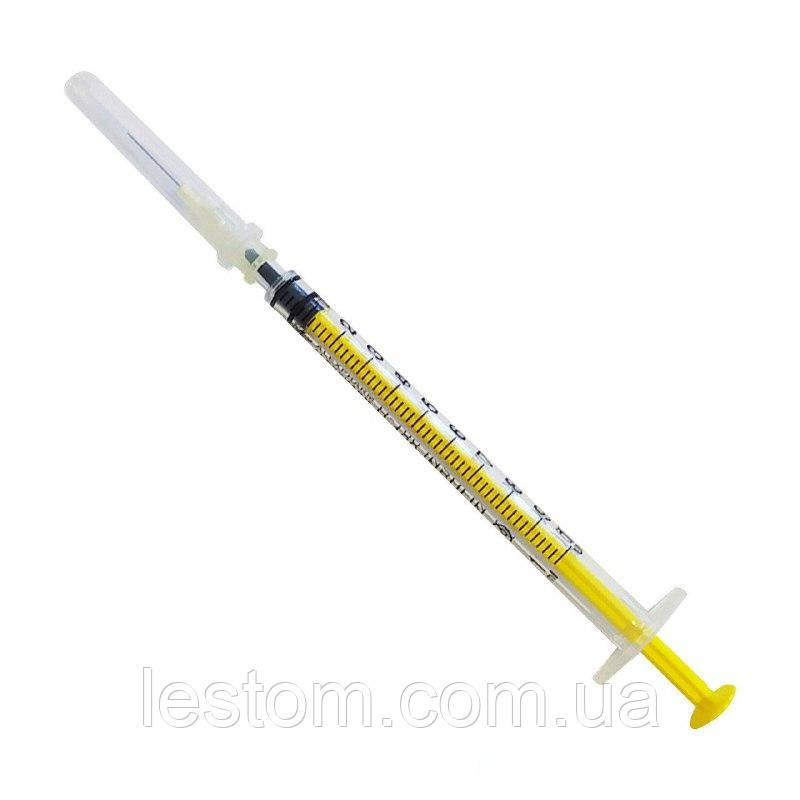 Шприц інсуліновий 1,0 мл зі знімною голкою 27G (0,4 х 13 мм.), U-100 ALEXPHARM