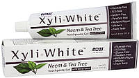 Now Foods Solutions XyliWhite зубная гель-паста ним и чайное дерево мята. 181 г.