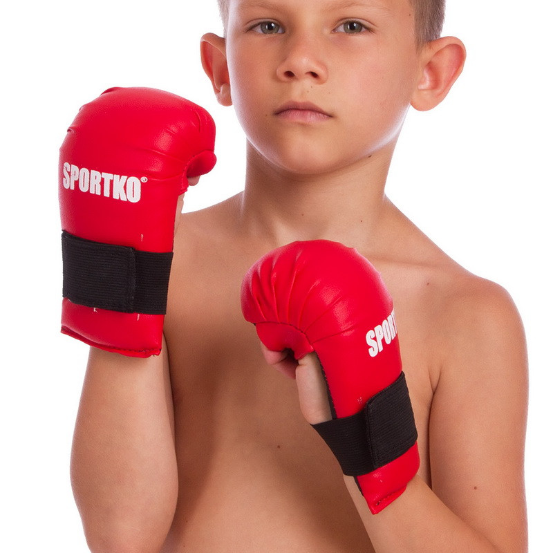 Дитячі рукавички (накладки) для карате SPORTKO UR NK2 червоний (розмір S)