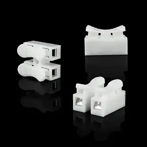 Клема швидкого монтажу Biom WTB-2 - 2 входи 2 виходи 4А 250В 0,2-2,5mm2, фото 3