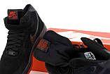 Кросівки чоловічі Nike Air Force демісезонні натуральна замша чорні повсякденні, фото 3