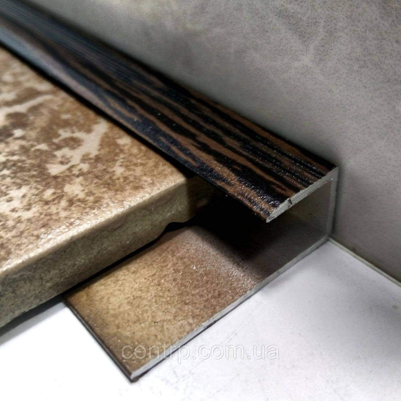 Алюмінієвий стартовий L-профіль (всередині 11мм) фарбований "Декор під дерево" СУ 11 довжина 3,0, фото 1