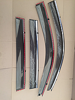 Дефлектори вікон ALVI на Honda Accord IX Sd 2012+ Вітровики з хром молдингом Алві на Хонда Акорд 9 Сд 2012+
