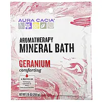 Aura Cacia, Минеральная ароматерапевтическая ванна, Comforting Geranium, 70.9 г Днепр