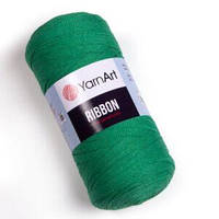 Турецкая пряжа для вязания YarnArt Ribbon ( риббон ) ковриков , корзин - 759 зеленый