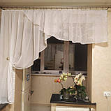 Тюль на кухню. Кухонна завіска. Красива тюль на кухню. Коротка тюль. Тюль до підвіконня. Фіранки, фото 4