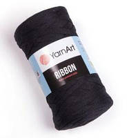 Турецкая пряжа для вязания YarnArt Ribbon ( риббон ) ковриков , корзин - 750 черный