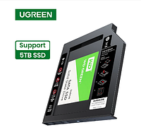 UGREEN HDD Caddy 9.5mm SATA to USB 3.0, адаптер Карман для второго жесткого диска в ноутбук 2,5" HDD и SSD