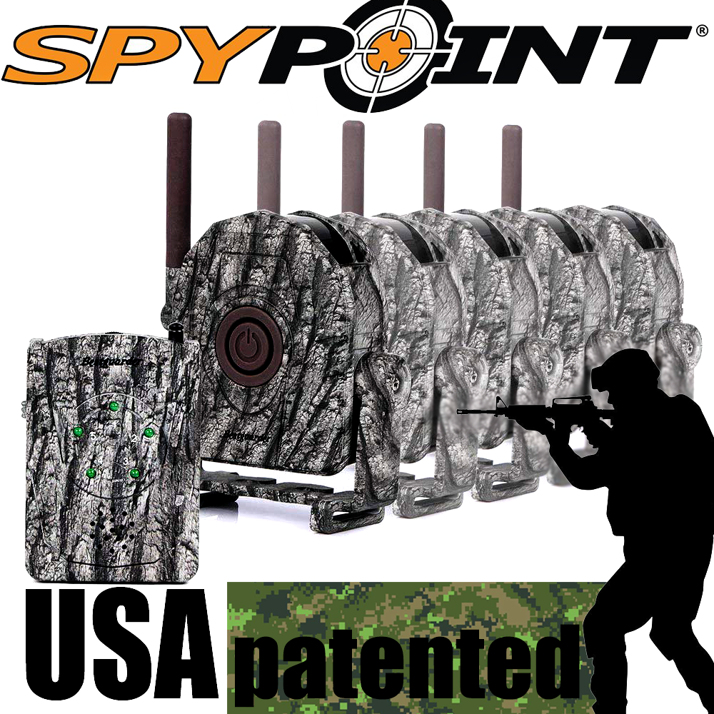 Система охорони периметра, датчики руху для полювання, військових SPYPOINT 007 Контроль 5 зон 70° діаметр 600м