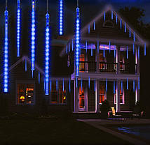 Світлодіодна гірлянда Танучі бурульки, 8шт, 3х0,5м, 220В, IP44, Синій, фото 5