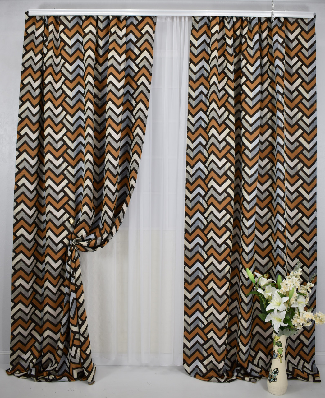 Комплект штор "Мюнхен", Горіх