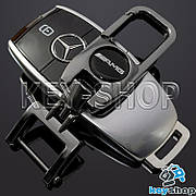 Брелок для ключа Mercedes AMG (Мерседес AMG), (темний хром), з карабіном
