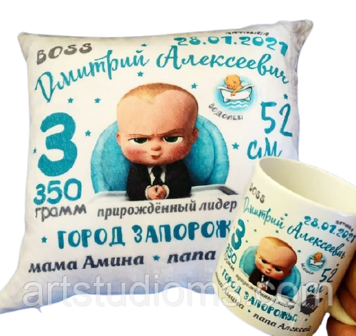 Дитяча подушка для сну. Розмір 60х40см