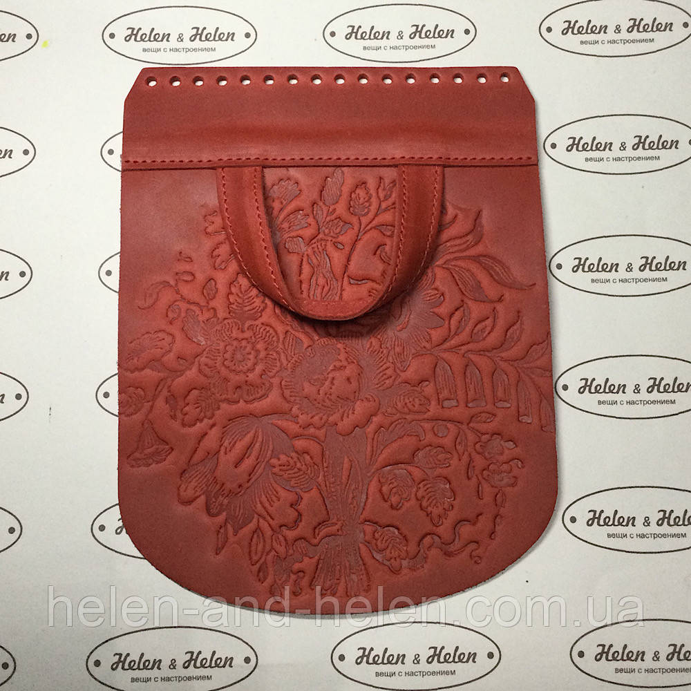 Клапан для рюкзака "Букет". Червоний, фото 1