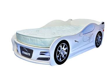 Ліжко машина JAGUAR біла Mebelkon