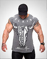 Мужская футболка с коротким рукавом "BULKING" L, серый