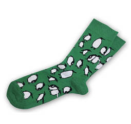 Шкарпетки з приколами демісезонні Neseli Coraplar Green Penguin 5812 Туреччина one size (37-44р) 20033354