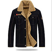 Куртка мужская джинсовая на меху (демисезон/еврозима) 2XL