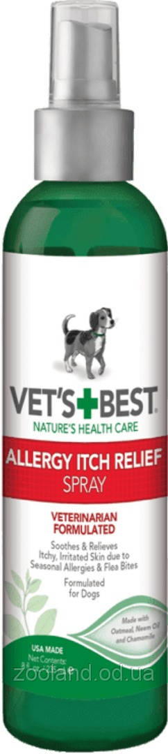 Vb10232 Vet's Best Allergy Itch Relief Спрей у разі алергії для собак, 236 мл