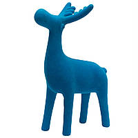 Новогодняя фигурка - Олень, 20 см, голубой, пластик (004720)