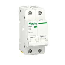 Автоматичний вимикач Schneider RESI9 2P 32A З 6кА (R9F12232)
