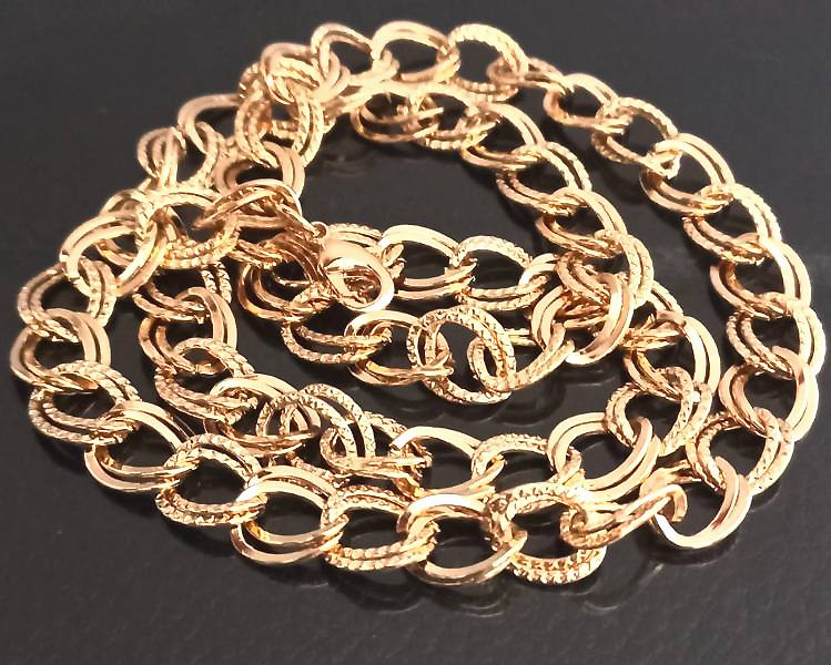 Ланцюжок Аthena. Сталь. Позолота 18К. Довжина: 51.5 см Товщина: 9 мм